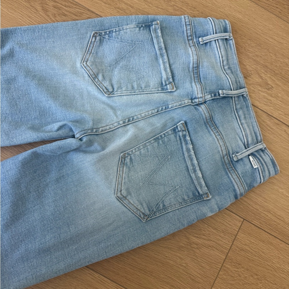 MOTHER Light Blue Ankle Crop Jeans